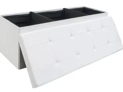 New DuneDesign Sitzbank mit 120L Stauraum 110 x 38 x 38 cm in Weiß