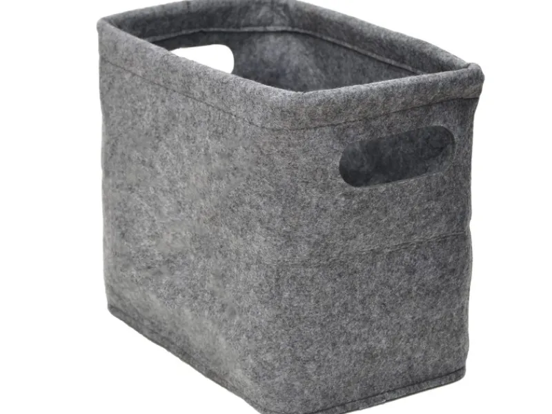 DuneDesign Toilettenpapier Aufbewahrungs Box aus Filz für 4 Klopapier Rollen