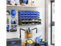 DURHAND Lagersystem Wandregal 37,5 x 63 cm 30tlg. Boxen in 2 Größen