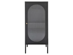 New ebuy24 Adelaide Vitrinenschrank 1 Glastür Schwarz