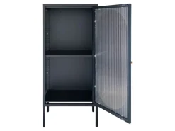 New ebuy24 Adelaide Vitrinenschrank 1 Glastür Schwarz