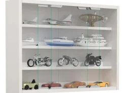 Hot ebuy24 AgisaM Glasvitrinen Wandhängend 2 Schiebetüren Weiß