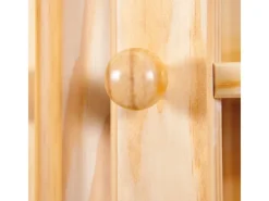 ebuy24 Alican Vitrinenschrank 2 Türen 2 Glastüren 2 Schubladen Natur