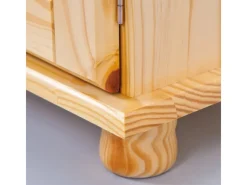 ebuy24 Alican Vitrinenschrank 2 Türen 2 Glastüren 2 Schubladen Natur