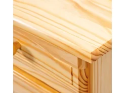 ebuy24 Alican Vitrinenschrank 2 Türen 2 Glastüren 2 Schubladen Natur