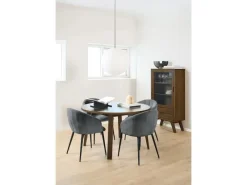 ebuy24 A-Line Vitrinenschrank 1 Tür 2 Schubladen 2 Regale Grau