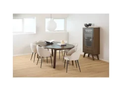 ebuy24 A-Line Vitrinenschrank 1 Tür 2 Schubladen 2 Regale Grau