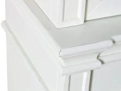 ebuy24 Amaretta 4-Türige Vitrinenschrank Antik Weiss Antik Patiniert