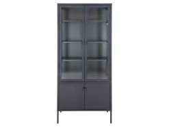 Best ebuy24 Brisbane Vitrinenschrank 4 Türen Schwarz