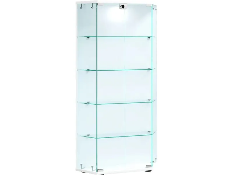 ebuy24 CenilaL Vitrinenschrank 2 Türen Weiß