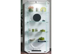 ebuy24 CenilaL Vitrinenschrank 2 Türen Weiß