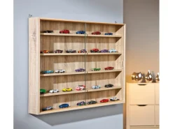 ebuy24 Comit Vitrinenschrank Wandhängend 2 Glastüren Sonoma Eiche Dekor