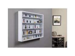 Discount ebuy24 Comit Vitrinenschrank Wandhängend 2 Glastüren Weiss