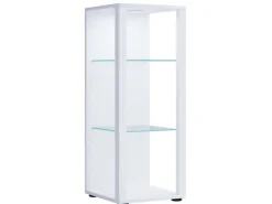 Best ebuy24 GlasolM Vitrinenschrank 3 Ablagen Weiß