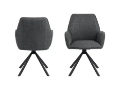 ebuy24 Glenda Esszimmerstuhl Mit Armlehnen Stoff Grau