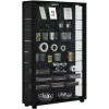 Online ebuy24 Lumo Mini Vitrinenschrank mit LED-Licht 8 Glasböden Schwarz