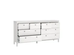 ebuy24 Madrid Kommode 8 Schubladen Weiß