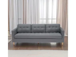 Best ebuy24 Marino Sofa 3 Personen Stoff Grau