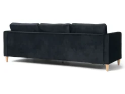 ebuy24 Marino Sofa BA4 Chaiselongue Rechts oder Links Gewendet in Velour Schwarz