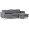 Discount ebuy24 Marino Sofa Chaiselongsofa Rechts oder Links Gewendet in HellGrauen Stoff mit Holzbeinen