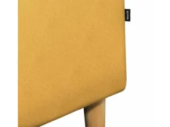 ebuy24 Marino Sofa Chaiselongsofa Rechts oder Links Gewendet in Stoff Currygelb mit Holzbeinen