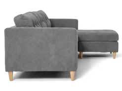ebuy24 Marino Sofa Chaiselongue Rechts oder Links Gewendet in Samt Grau