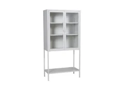 Online ebuy24 Misha Vitrinenschrank 2 Türen 4 Ablagen Weiss