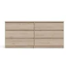 Best ebuy24 Nada Kommode 6 Schubladen Hickory-Dekor