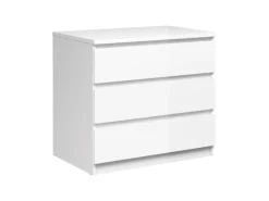 Discount ebuy24 Nada Kommode Breit 3 Schubladen Weiss Hochglanz