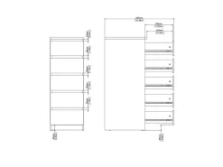 ebuy24 Naia1 Kommode 5 Schubladen Weiß