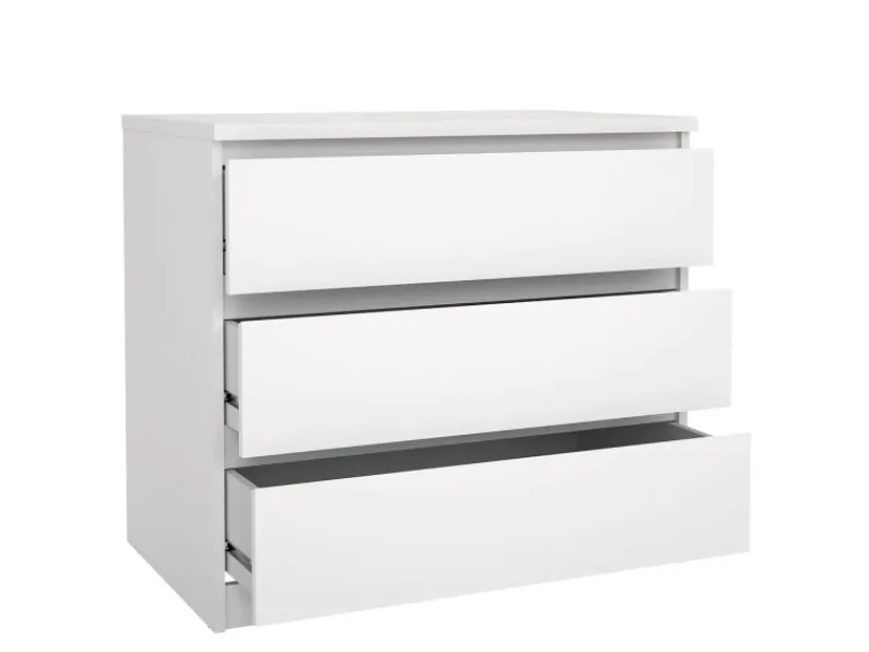 ebuy24 Naia Kommode 3 Schubladen Weiß