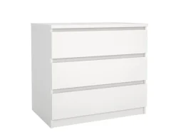 ebuy24 Naia Kommode 3 Schubladen Weiß