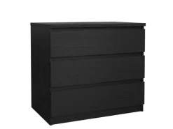 ebuy24 Naia Kommode 3 Schubladen Schwarze Struktur