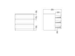 ebuy24 Naia Kommode 3 Schubladen Schwarze Struktur