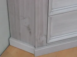 ebuy24 New Mexico Eckschrank mit 1 Glastür und 2 Schubladen in Grau