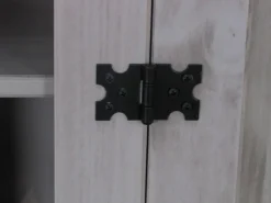 ebuy24 New Mexico Eckschrank mit 1 Glastür und 2 Schubladen in Grau