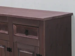 ebuy24 New Mexico Sideboard mit 7 Schubladen und 3 Türen Gelaugt Gewachst
