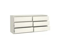 Hot ebuy24 Noulan Kommode 6 Schubladen Weißes Esche Dekor