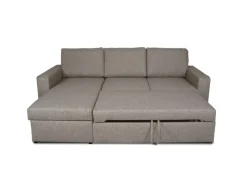 Online ebuy24 Odin Schlafsofa Ecksofa mit Aufbewahrung Rechts oder Links Gewendet Grau Sandfarben