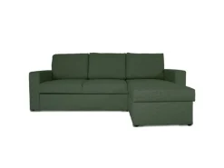 ebuy24 Odin Schlafsofa Ecksofa mit Aufbewahrung Rechts oder Links Gewendet Grün