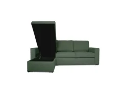 ebuy24 Odin Schlafsofa Ecksofa mit Aufbewahrung Rechts oder Links Gewendet Grün