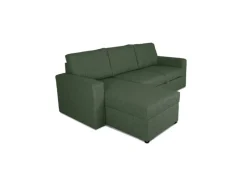 ebuy24 Odin Schlafsofa Ecksofa mit Aufbewahrung Rechts oder Links Gewendet Grün