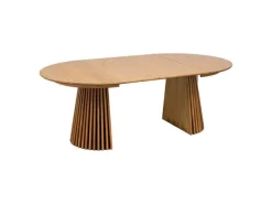 Best ebuy24 Osaka Esstisch inkl 2 Zusatzplatten Ø120x120-160-200cm Eiche Furnier