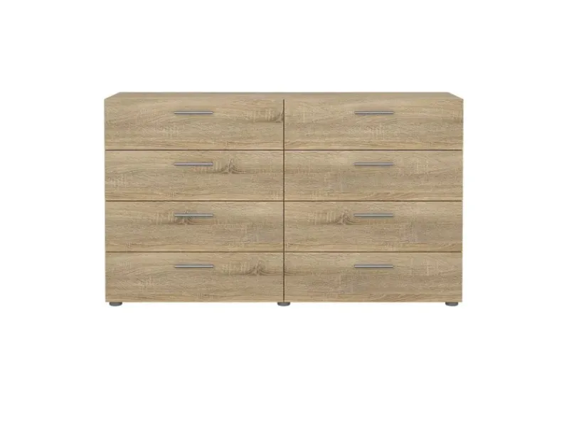 ebuy24 Pepe Kommode 8 Schubladen Eichenstruktur-Dekor