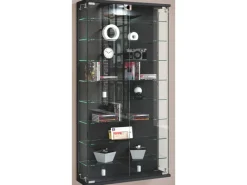 Online ebuy24 RelasL Vitrinenschrank Wandhängend 2 Türen Anthrazit