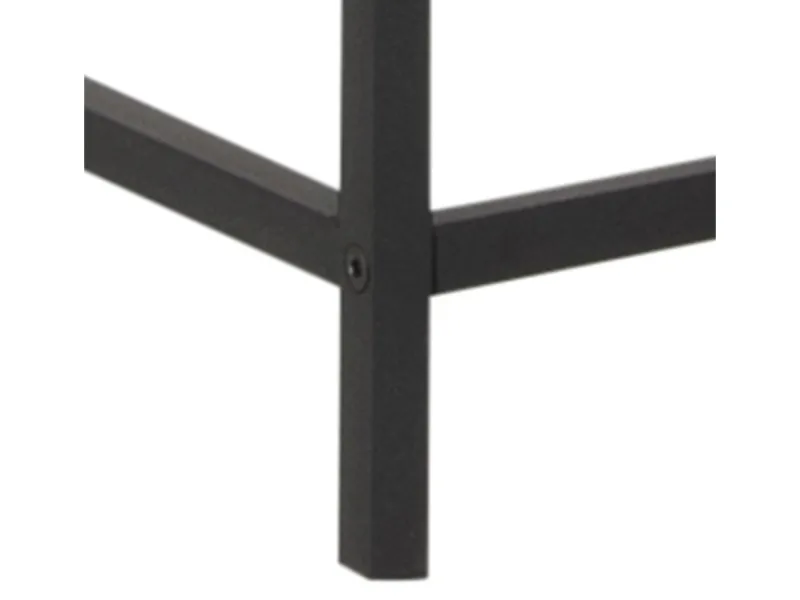 ebuy24 Sea Vitrinenschrank A 2 Glastüren und 4 Regale Schwarz