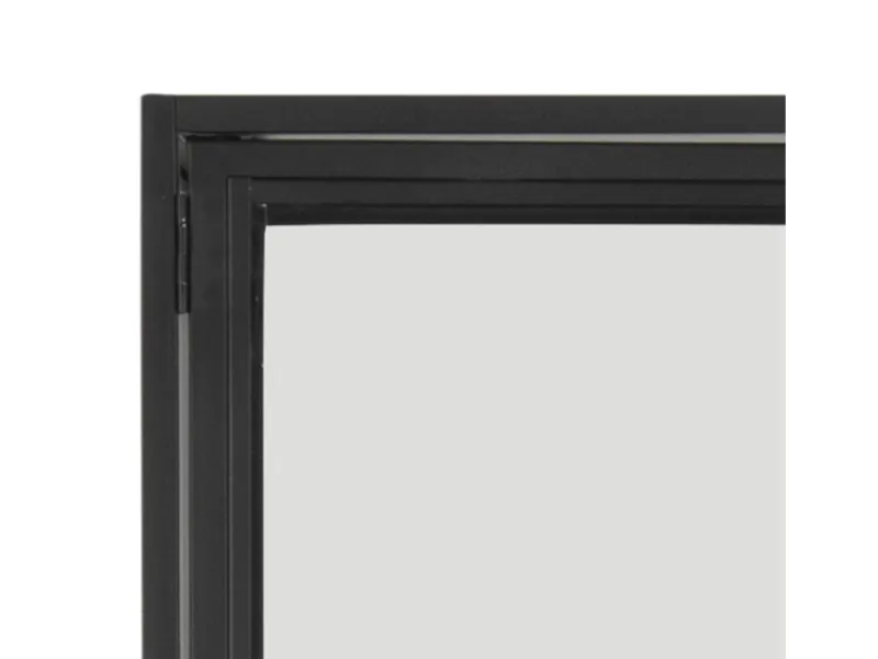 ebuy24 Sea Vitrinenschrank A 2 Glastüren und 4 Regale Schwarz