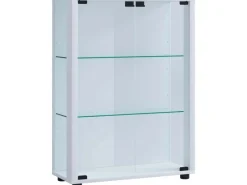 ebuy24 Sintalo Vitrinenschrank 2 Glastüren Weiß