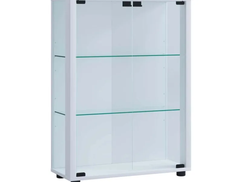 ebuy24 Sintalo Vitrinenschrank 2 Glastüren Weiß