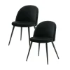 ebuy24 Skagen Esszimmerstuhl Velour Schwarz